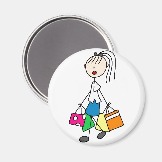 Stick figuur winkelen magneet (Voorkant / Achterkant)