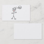 Stick Figuur WoW Verraaide Zwart-wit Visitekaartje (Voorkant / Achterkant)