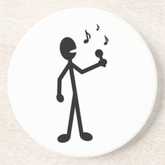 Stick-figuur Zandsteen Onderzetter (Voorkant)