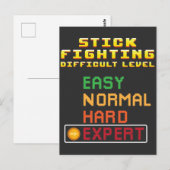 Stick-gevecht tegen Martial Arts Coach Console-exp Briefkaart (Voorkant / Achterkant)