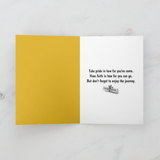 Stick Girl Afstuderen met Diploma Kaart (Binnen)