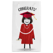 Stick Girl Afstuderen met Diploma Klein Cadeauzakje (Voorkant)