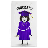Stick Girl Afstuderen met Diploma Klein Cadeauzakje (Voorkant)