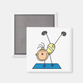 Stick Girl Doing Flips Tshirts en geschenken Magneet (Voorkant / Achterkant)