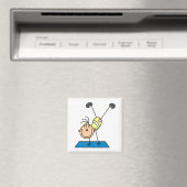 Stick Girl Doing Flips Tshirts en geschenken Magneet (Insitu (Vaatwasser))