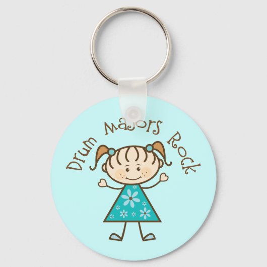 Stick Girl Drum Majors Rock Gift Sleutelhanger (Voorkant)