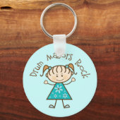Stick Girl Drum Majors Rock Gift Sleutelhanger (Voorkant)