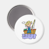 Stick Girl Gevist Magneet (Voorkant / Achterkant)