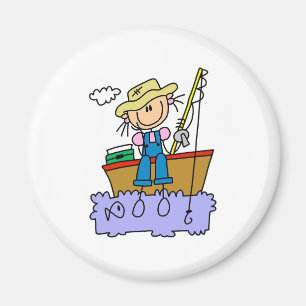 Stick Girl Gevist Magneet