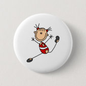 Stick Girl Gymnast Button (Voorkant)