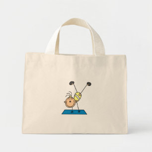 Stick Girl Gymnast Doing Flips Bags Mini Tote Bag