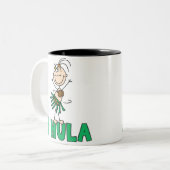 Stick Girl I Hula Tweekleurige Koffiemok (Voorkant links)