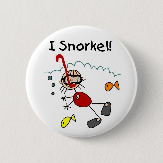 Stick Girl I Snorkel Ronde Button 5,7 Cm (Voorkant)
