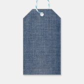 Stick Girl in Blue Jean Dress Cadeaulabel (Achterkant)