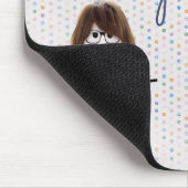 Stick Girl in Denim Dress met Quote Muismat (Hoek)