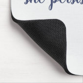 Stick Girl in Denim Dress met Quote Muismat (Hoek)