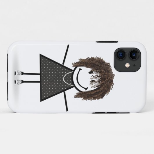 Stick Girl in Sneakers Case-Mate iPhone Case (Achterkant (horizontaal))