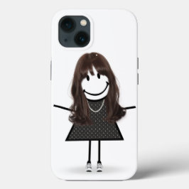 Stick Girl in Sneakers met haar Case-Mate iPhone Case