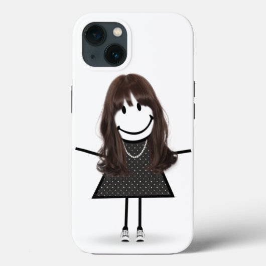 Stick Girl in Sneakers met haar Case-Mate iPhone Case (Achterkant)