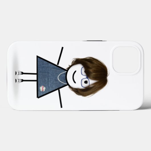 Stick Girl in Sneakers met haar Case-Mate iPhone Case (Achterkant (horizontaal))