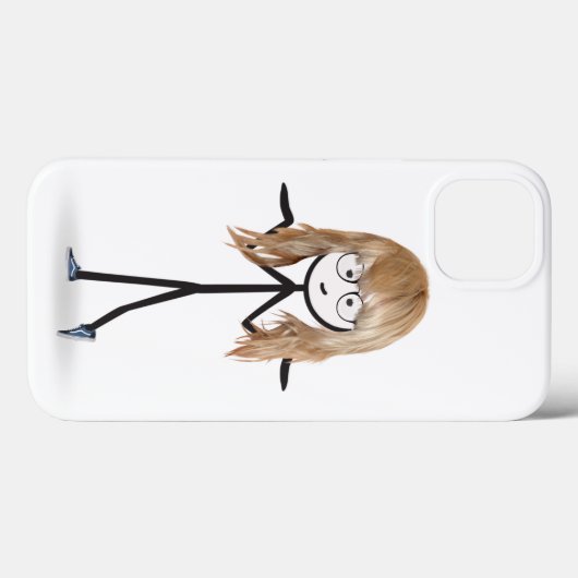 Stick Girl met blond haar Case-Mate iPhone Case (Achterkant (horizontaal))