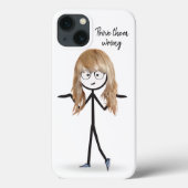 Stick Girl met blond haar Case-Mate iPhone Case (Achterkant)