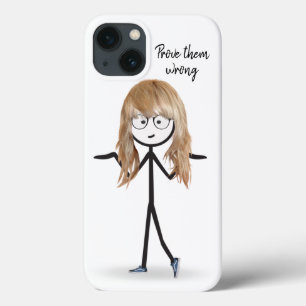 Stick Girl met blond haar Case-Mate iPhone Case