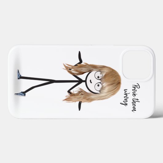 Stick Girl met blond haar Case-Mate iPhone Case (Achterkant (horizontaal))