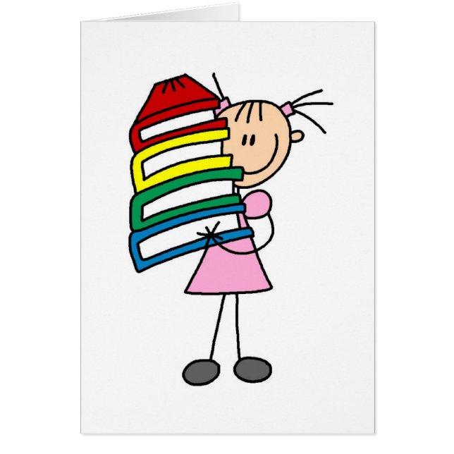 Stick Girl met Boeken (Voorkant)
