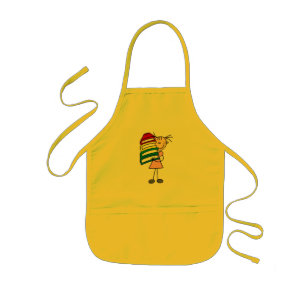Stick Girl met boeken Kinder Schort