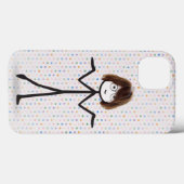 Stick Girl met bril op pooldots Case-Mate iPhone Case (Achterkant (horizontaal))