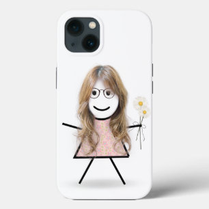 Stick Girl met Daisies Case-Mate iPhone Case