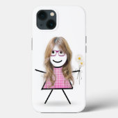 Stick Girl met Daisies Case-Mate iPhone Case (Achterkant)
