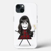 Stick Girl met Daisies Case-Mate iPhone Case (Achterkant)