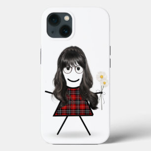 Stick Girl met Daisies Case-Mate iPhone Case
