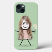 Stick Girl met Daisies Case-Mate iPhone Case (Achterkant)