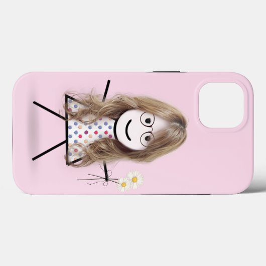 Stick Girl met Daisies Case-Mate iPhone Case (Achterkant (horizontaal))