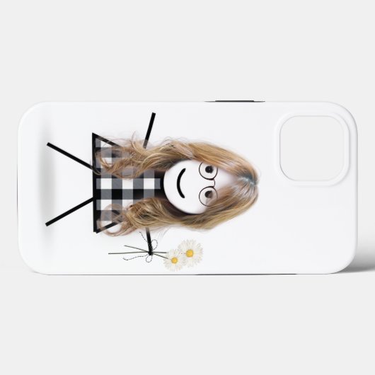 Stick Girl met Daisies Case-Mate iPhone Case (Achterkant (horizontaal))