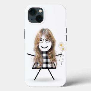 Stick Girl met Daisies Case-Mate iPhone Case