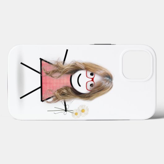 Stick Girl met Daisies Case-Mate iPhone Case (Achterkant (horizontaal))