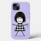Stick Girl met Daisies Case-Mate iPhone Case (Achterkant)
