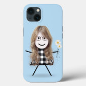 Stick Girl met Daisies Case-Mate iPhone Case (Achterkant)