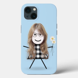 Stick Girl met Daisies Case-Mate iPhone Case