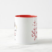 Stick Girl met Daisies en Inspirerend Quote Mok (Midden)