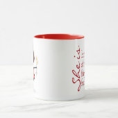 Stick Girl met Daisies en Inspirerend Quote Mok (Midden)