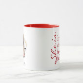 Stick Girl met Daisies en Inspirerend Quote Mok (Midden)