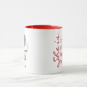 Stick Girl met Daisies en Inspirerend Quote Mok (Midden)