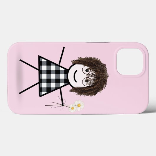 Stick Girl met Daisy Bouquet Case-Mate iPhone Case (Achterkant (horizontaal))