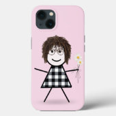 Stick Girl met Daisy Bouquet Case-Mate iPhone Case (Achterkant)