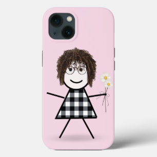 Stick Girl met Daisy Bouquet Case-Mate iPhone Case